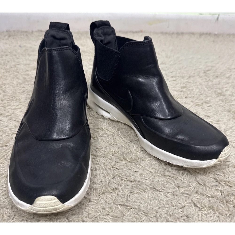 Nike Air Max Thea‎ Mid Black Sail Woman's US 6.5 Leather Sneaker Boot 859550-001